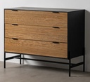 COMODA NEGRA NATURAL 104X40X81,50