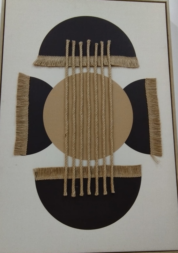 CUADRO CUERDA PINTADO C/MARCO