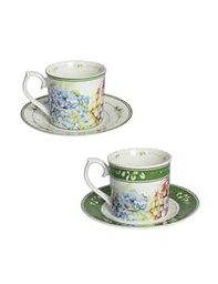 [45.51182] TAZA CAFE X2 FLORA BONE CHINA 200ML